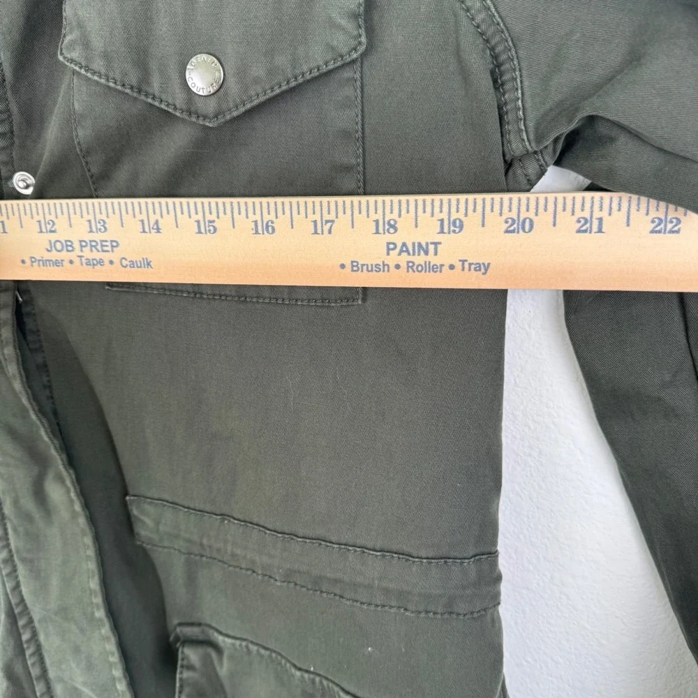 Tinsel Utility Jacket Womens Large Green Excellent Hooded Gorpcore Field Coat